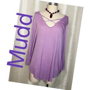 Mudd lavender quarter sleeve top